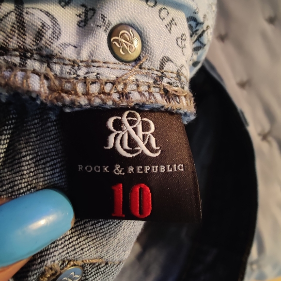 Rock & Republic Dark Wash Boot Cut Jeans Size 10 - Picture 7 of 8